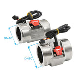 304 Stainless Steel Sensor 1.5/ 2 Inch DN40 DN50 Large Diameter Water Hall Turbine w Meter