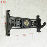 1/2/3 Layer Wall Mount Samurai Sword Holder Dragon Pattern Katana Stand Bracket