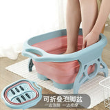 Foldable plain foaming bucket Plastic foot bath large heightening fording barrel Foot massage basin