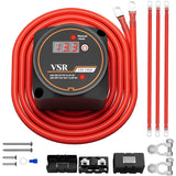 12V 140 Amp Isolator Kit with LED Voltmeter Manual/Auto Mode Waterproof Voltage Sensitive Relay Smart Dual Battery