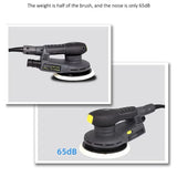 High-Speed 6-Inch Brushless Circular Sander Dust-Free Sanding Polishing in Woodworking-Ideal for Garden and DIY Projects