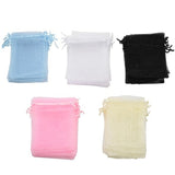 50Pcs Wedding Party Favor Bags Transparent Organza Bags Small Gift Packaging Bags Packaging, 9X12 Cm