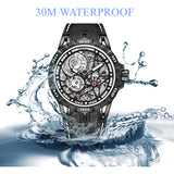 ONOLA Fashion Men Watch Top Brand Luxury Waterproof Sport Mens Watches Silicone Automatic Date Military Wristwatch