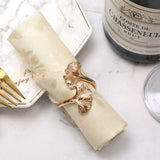 Ginkgo Leaf Rings,Metal Napkin Holders For Wedding Party And Daily Use,Complement To Your Dinner Table Decor