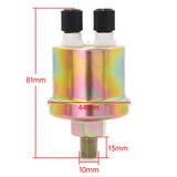 Red Light Digital 2" 52mm Pressure Gauge with Alarm 0~10 Bar Oil Press Meter 1/8NPT Sensor for Auto Car Boat Marine 12V 24V