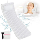 3D Air Mesh Anti-Skidding Spa Mat Suction Cups Full Body Bath Cushion With Pillow