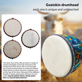 8-inch African PVC Body Goatskin Surface Lightweight Hand Clapping Percussion Instrument Bongo Drum