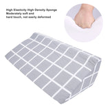 Body Positioning Foam Padding Triangle Shaped Wedge Pillow Comfortable Grey Plaid Easy To Clean for Home Hospital