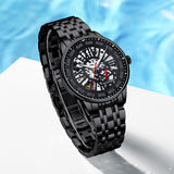 GUANQIN Mechanical Hollow out Dial Men's watches Stainless steel Waterproof Luxury watch for men Sapphire Automatic Man watch