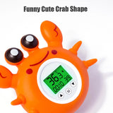 Kids Thermometer with Room Temperature Tri-color Backlit Display Fahrenheit and Celsius Safety Floating Bath Toy Bathtub
