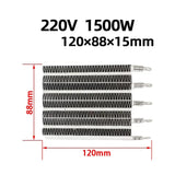220V 1500W High Resistant Ceramic PTC Constant Temperature Air Electric Heater Heating Piece 96B4 Lead