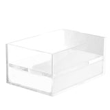 Acrylic Facial Tissue Box Rectangle Napkin Dispenser Organizer Box Cover Holder With Top Lid For Bathroom Office Desk