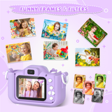 Cute Unicorn Kids Cameras Ages 7-12 Digital Children Mini Toys 1080p HD Video Shooting For Birthday Gifts Baby Camera Toy