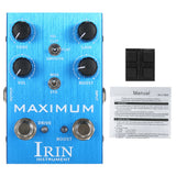 IRIN Overdrive Effect Pedal 2 Toggle Mode Switch Tone/Gain/Volume/Boost Controls for Electric Guitar - MAXIMUM