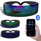 Electronic Futuristic Eyewear LED Prop For Party Bar Festival Performance Light Up Visor Luminous Glasses Bluetooth