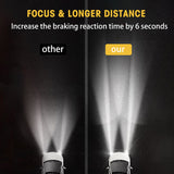 2PCS Motorcycle LED Headlight Projector Lens Dual Color ATV Scooter Driving Fog Light Auxiliary Square/Round Spotlight Lamp