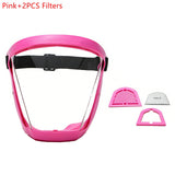 Transparent Full Face Shield Bicycle Helmet Safety Glasses Eye Shield Mask Protective Cover Windproof Face Mask With Filters