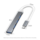 USB-c one to four computer splitter Type-c hub expansion dock USB 3.0 suitable for mobile phones and laptops