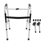 Folding Professional 8 Speeds Height Adjustable Strong Load Lightweight Aluminium Alloy Foldable Walker for Seniors