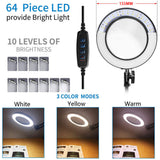 Fast Shipping 8X 5X Magnifying Glass Lamp LED Magnifier Flexible Clamp on Table Foldable Desk Light 3 Color Modes
