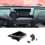 Top-Phone Mount For Jeep Wrangler JK 2012-2017, Multi-Mount Phone Holder Dash Tray Storage Box System Kit