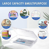 4 Pcs Clear Paper Storage Boxes For 8.5 X 11 Inch Letter Paper Photo Picture Storage