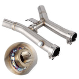 Exhaust Mid‑Pipe Exhaust Middle Tube Free‑flowing Exhaust Motorcycle Exhaust System for Motorcycle Factory Industry Repair