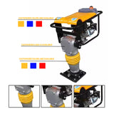 Hcr110 5.5Hp Electric Gasoe Honda Gx120 Jumping Jacks Compactor Parts Handheld Vibrating Soil Tamping Rammer hine