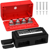 300A Bus Bar Heavy Duty Power Distribution Block Busbar Box Module Design with 4X M8 (5/16") Terminal Studs For Car RV Boat