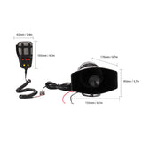 7-Tone Horn Mic PA System Warning Amplifier Hooter 12V 80W 200dB Speaker Car Siren