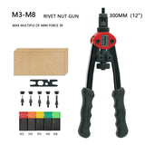 BT-606 Mandrel Gun, Heavy Duty Rivet Nut Setter Tool Kit,Threaded Tool,Threaded Insert Hand Riveter M3-M8