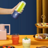 New Portable Blender 400Ml Electric Juicer Lemon Orange Fruit Squeezer Wireless Rechargable 21000Rpm Mixer(Blue)