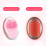 Beauty Tool Manual Face Wash Cleansing Facial Silicone Brush C0362 Pink Sale Soft Blue Set OEM Key Pcs Color Package Face Brush