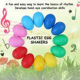 12Pcs Shakers Instruments Percussion Kids Toys Plastic Easter Egg Shaker for Education Musical Learning