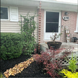 Rain Chain Adapter Anchoring Stake Black Powder-Coated Metal Garden Downspout Substitution Outdoor Decoration For Yard