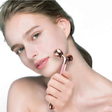 24k Gold Energy Beauty Bar Facial Face Massager 3D Roller Electric Sonic Energy & T Shape Arm Eye Nose Head Massager Face Lift