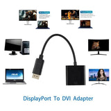 DisplayPort Cable Adapter Display Port DP DVI Converter HD 1080p Male to Female For PC Laptop HDTV Monitor Projector