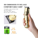 3d Embossed Fuselage Fine Steel Cutter Head Detachable Hair Clippers Kemei Km-3709pg Usb Charging Electric Men Hair Clippers