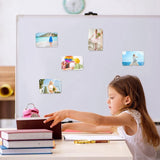 18 Pcs Polaroid Mini Refrigerator Magnets - Double Sided, Clear Frameless Picture Display Frame