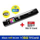 Wifi Wireless Mini Portable A4 Document Scanner Images JPG PDF Formate Reader Pen with TF Card 16G 32G 1050 dpi USB Wired ISCAN