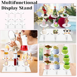 9 Columns of Acrylic Christmas Ornaments for Cupcakes, Jewelry, Cosmetics Display Stand