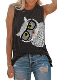 Owl Glasses Sleeveless Tank Top