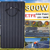 ETFE 300W Flexible Solar Panel Portable Solars Cell Energy Charger Connector for Smartphone Charging Power System Car Camping