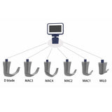 3.5 inch color Touch screen Anesthesia Digital Video Laryngoscope 6 sizes Reusable Stainless Steel Blades Optional laryngscope