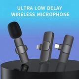 Lavalier Microphone Portable Audio Video Recording Mini Lapel Mic Wireless Microfone for Game Phone