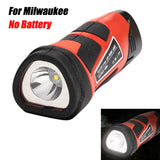 3W Electric Torch LED Flashlight Outdoor Fishing Camping Emergency Light for Milwaukee/Makita/Bosch 10.8V 12V Li-ion Battery