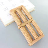 Massage Big Five-row Wooden Foot Massager Stimulating Acup oint Feet Plantar Fascitis Roller Reflexology