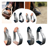 Stirrup Saddle Aluminium Fittings Stable Hand Engraved Design Small Size Versatile Footrest for Outdoor Equestrian Rider