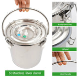 5L Cow Goat Electric Milking Machine Stainless Steel Milker Electric Vacuum Pump 240V Automatic Efficient Milking Machine