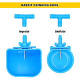 5Pcs Rabbit Feed Bowl Drinking Bowl Pet Rabbit Automatic Water Drinker Rabbit cage fix cup Raising Fox Mink Drinking Bowl